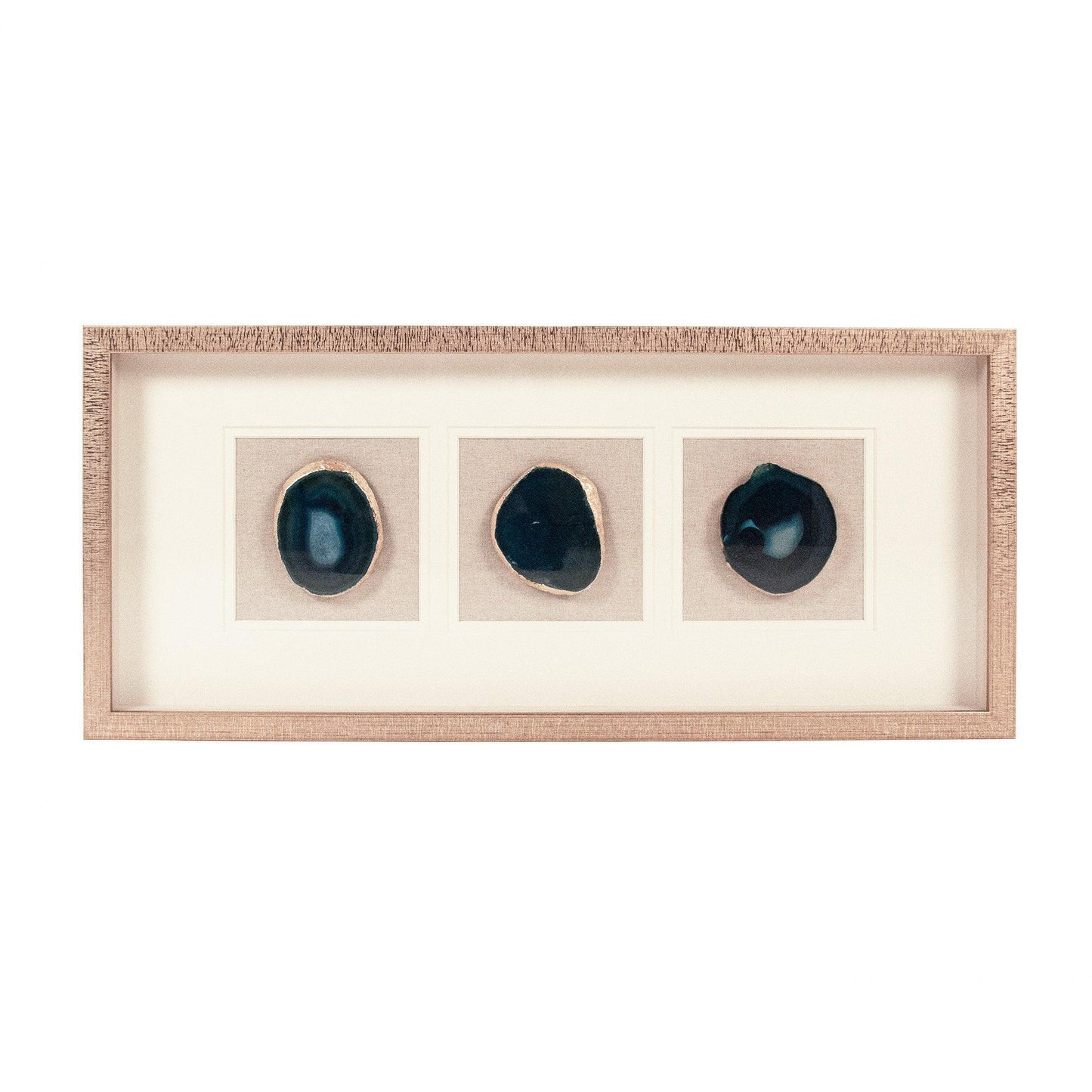 Three Blue Geode Wall Art ZEN55206A FredCo