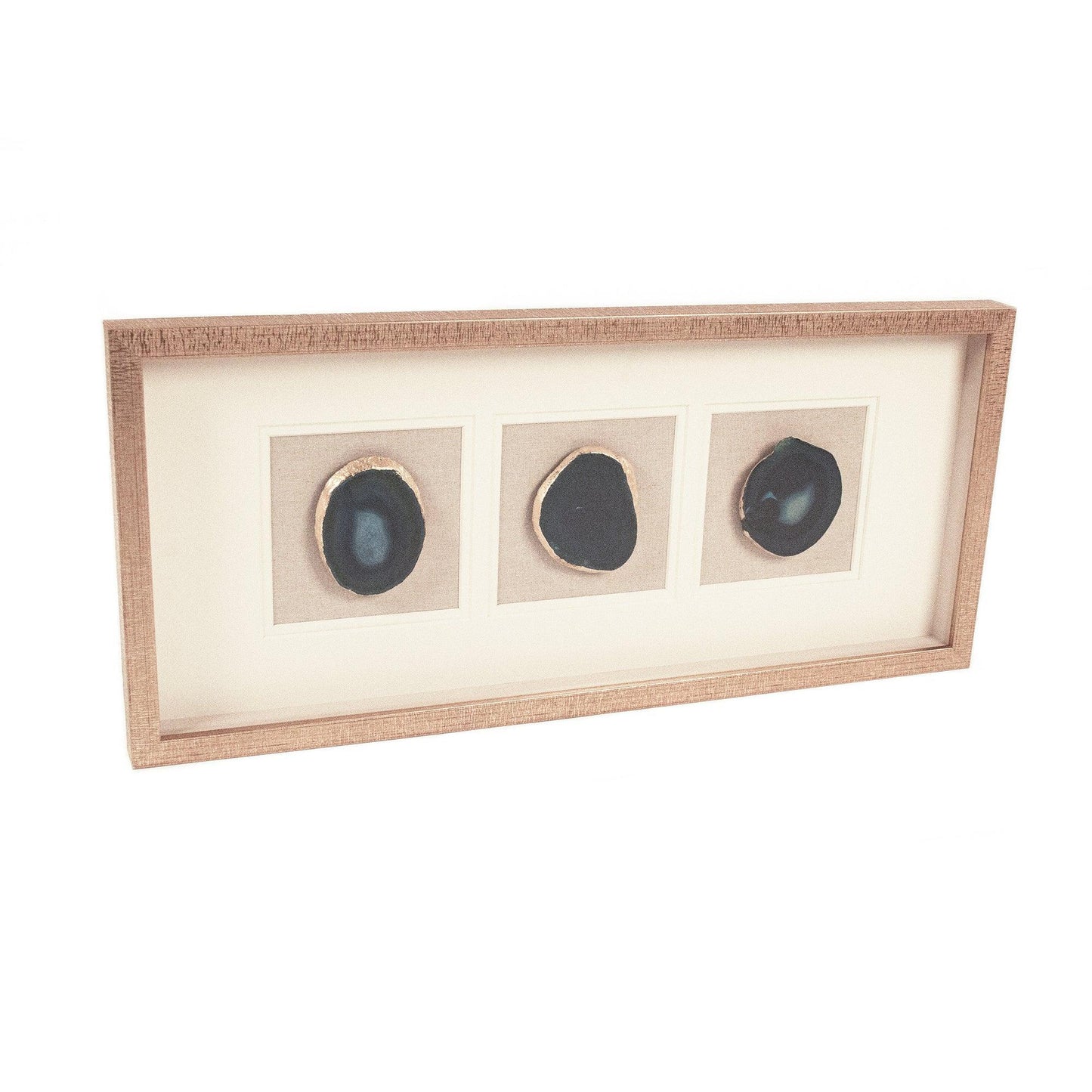 Three Blue Geode Wall Art ZEN55206A FredCo