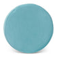 Thurman Contemporary Glam and Luxe Sky Blue Velvet Fabric Upholstered and Gold Finished Metal Ottoman FredCo