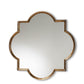 Tiana Vintage Antique Bronze and Gold Finished Metal Quatrefoil Accent Wall Mirror FredCo
