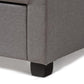 Tibault Modern and Contemporary Grey Fabric Upholstered Queen Size Storage Bed FredCo