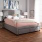 Tibault Modern and Contemporary Grey Fabric Upholstered Queen Size Storage Bed FredCo