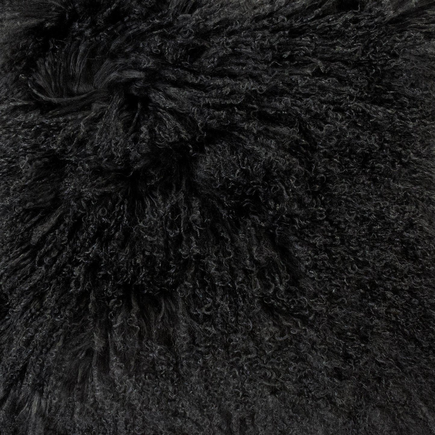 Tibetan Black Lamb Fur Pouf ZTLFP-black FredCo