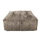 Tibetan Goat Fur Ottoman ZTGP-light grey FredCo