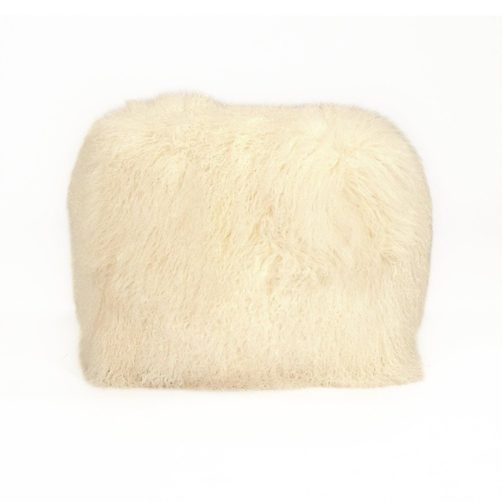 Tibetan Ivory Lamb Fur Pillow ZTLFC-ivory FredCo
