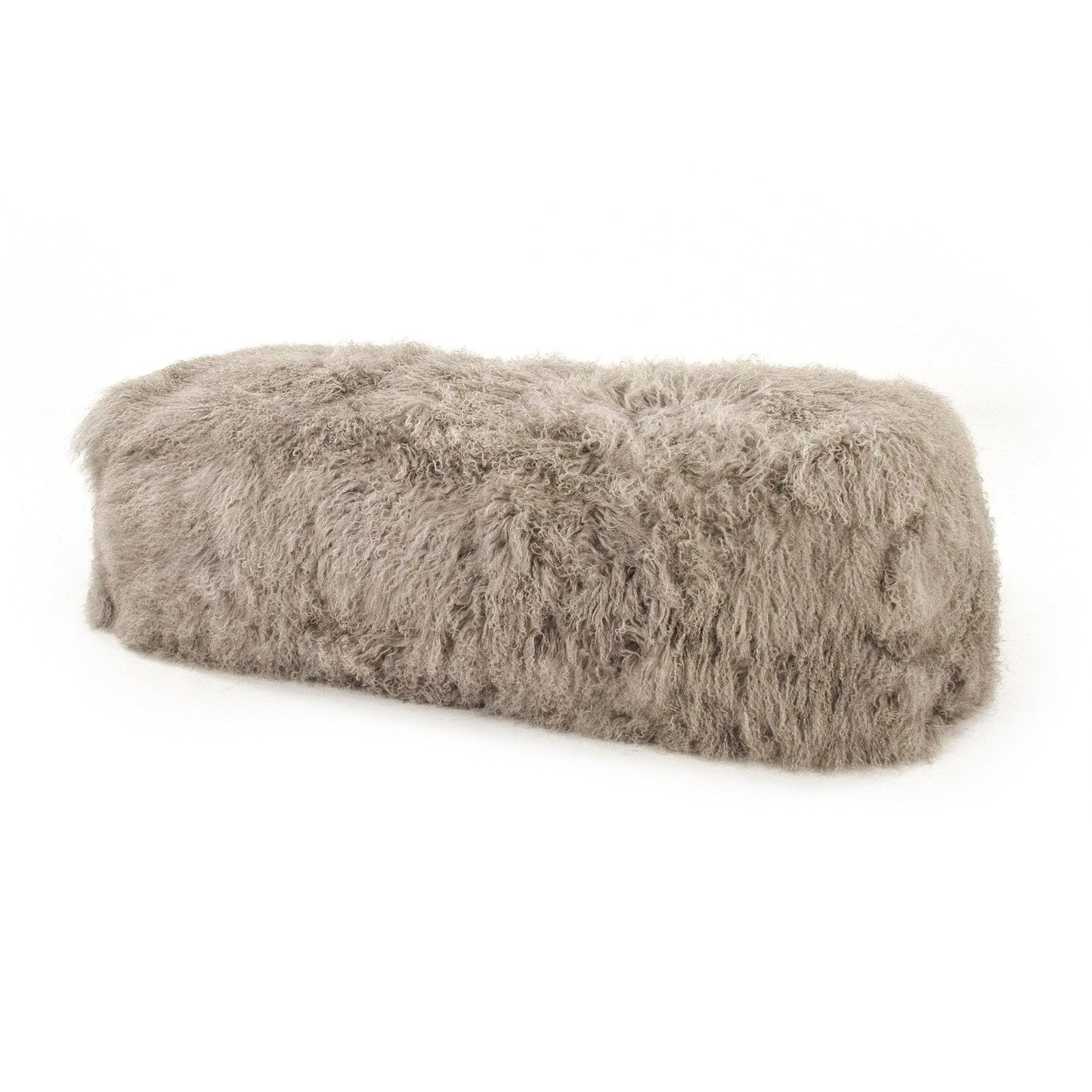 Tibetan Lamb Fur Bench ZTBP-light grey FredCo