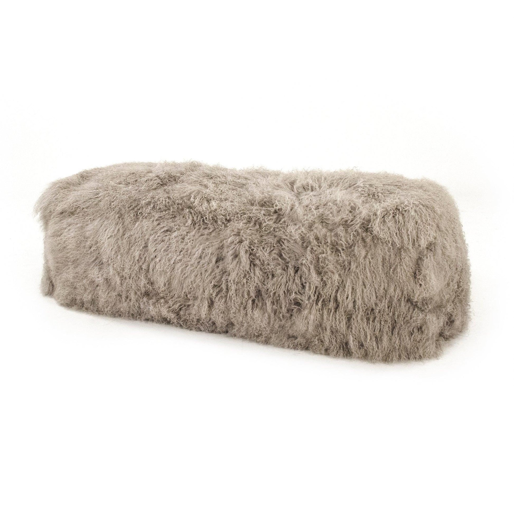 Tibetan Lamb Fur Bench ZTBP-light grey FredCo