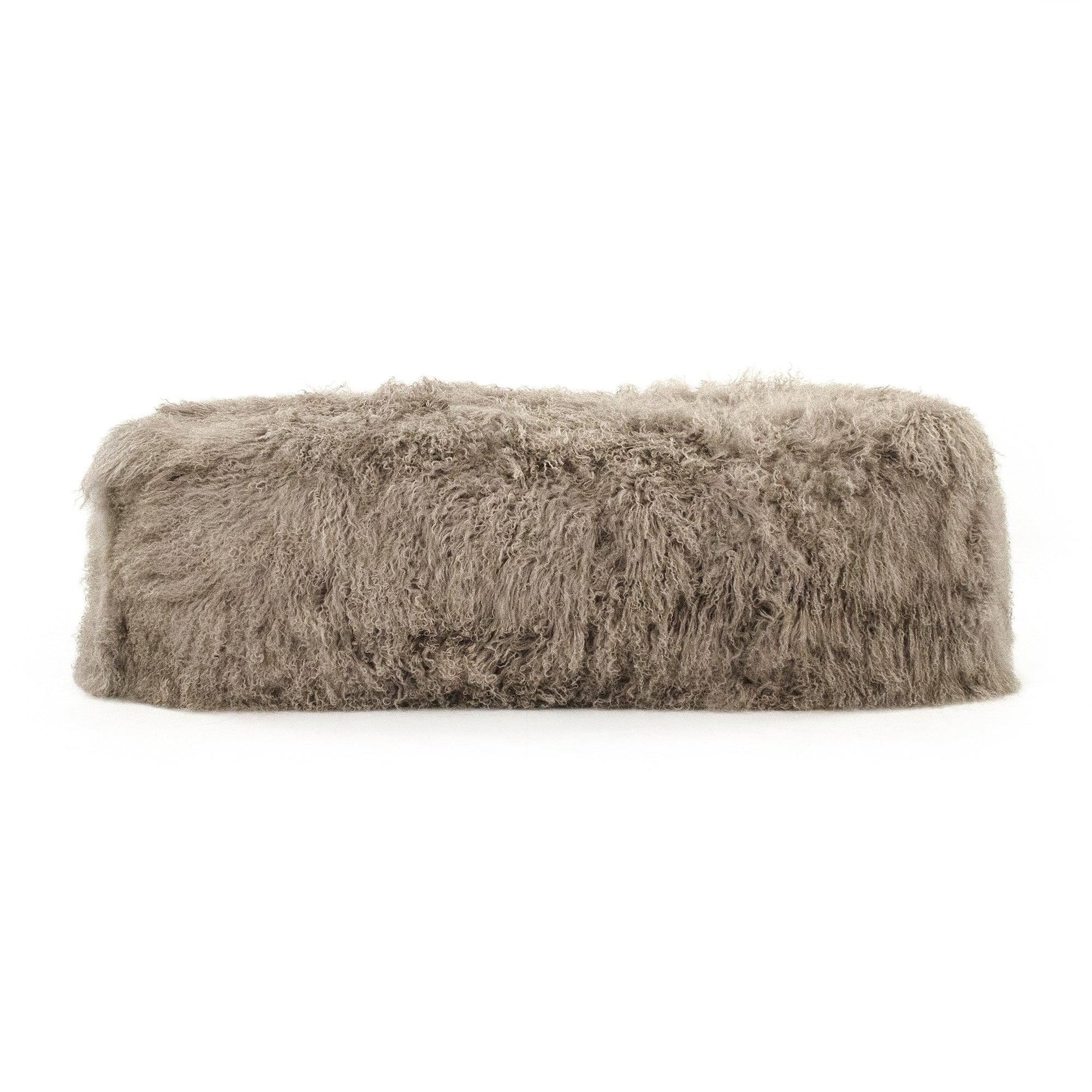 Tibetan Lamb Fur Bench ZTBP-light grey FredCo