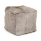 Tibetan Light Grey Goat Fur Pouf ZGFC-light grey FredCo