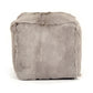 Tibetan Light Grey Goat Fur Pouf ZGFC-light grey FredCo