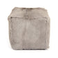 Tibetan Light Grey Goat Fur Pouf ZGFC-light grey FredCo