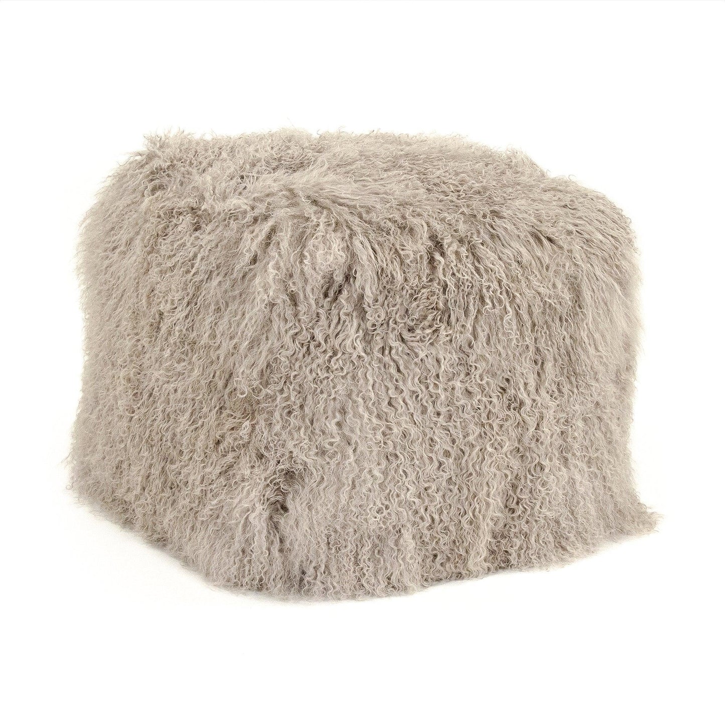Tibetan Light Grey Lamb Fur Pillow ZTLFC-light grey FredCo