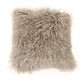 Tibetan Light Grey Lamb Fur Pouf ZTLFP-light grey FredCo