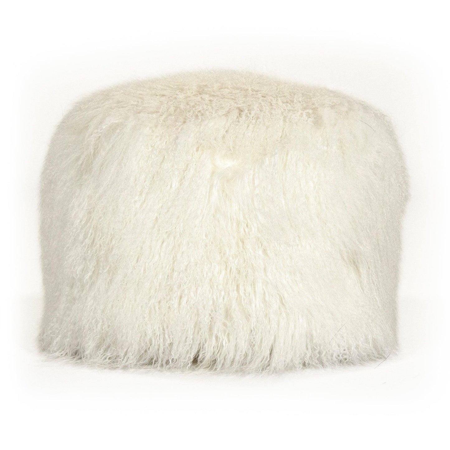 Tibetan White Lamb Fur Pillow ZTLFC-white FredCo
