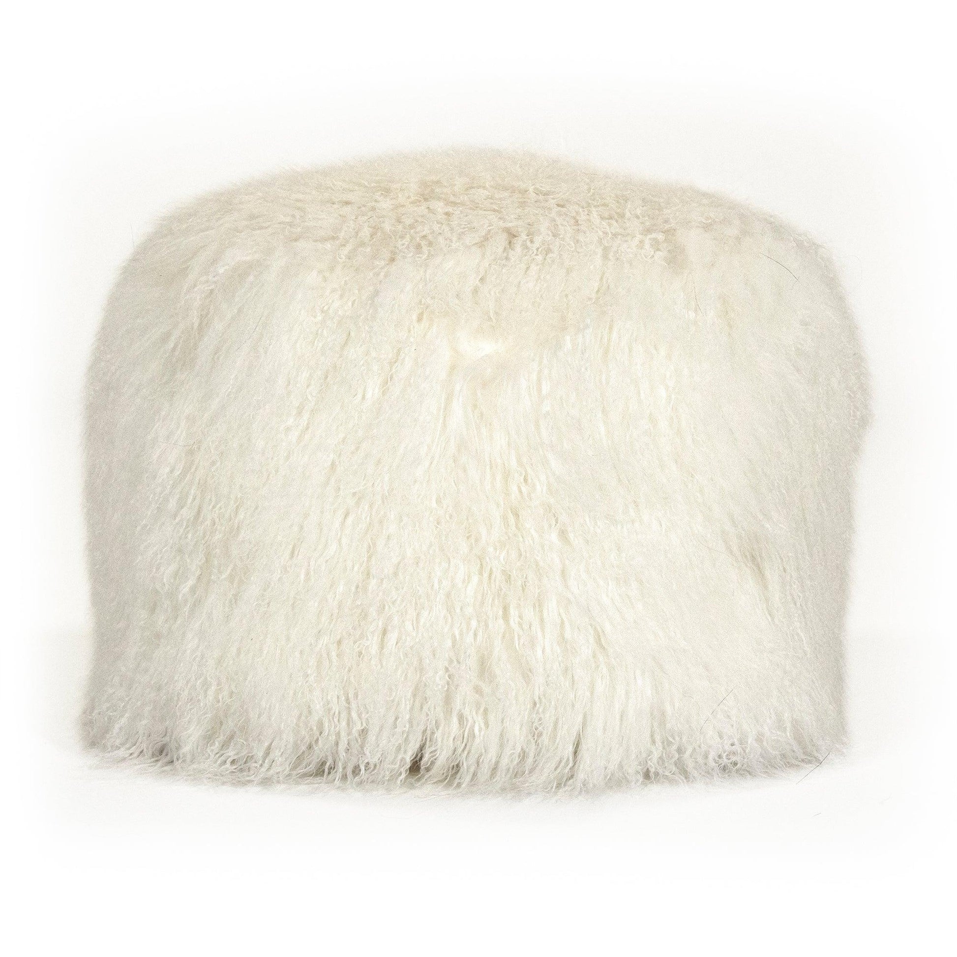 Tibetan White Lamb Fur Pillow ZTLFC-white FredCo