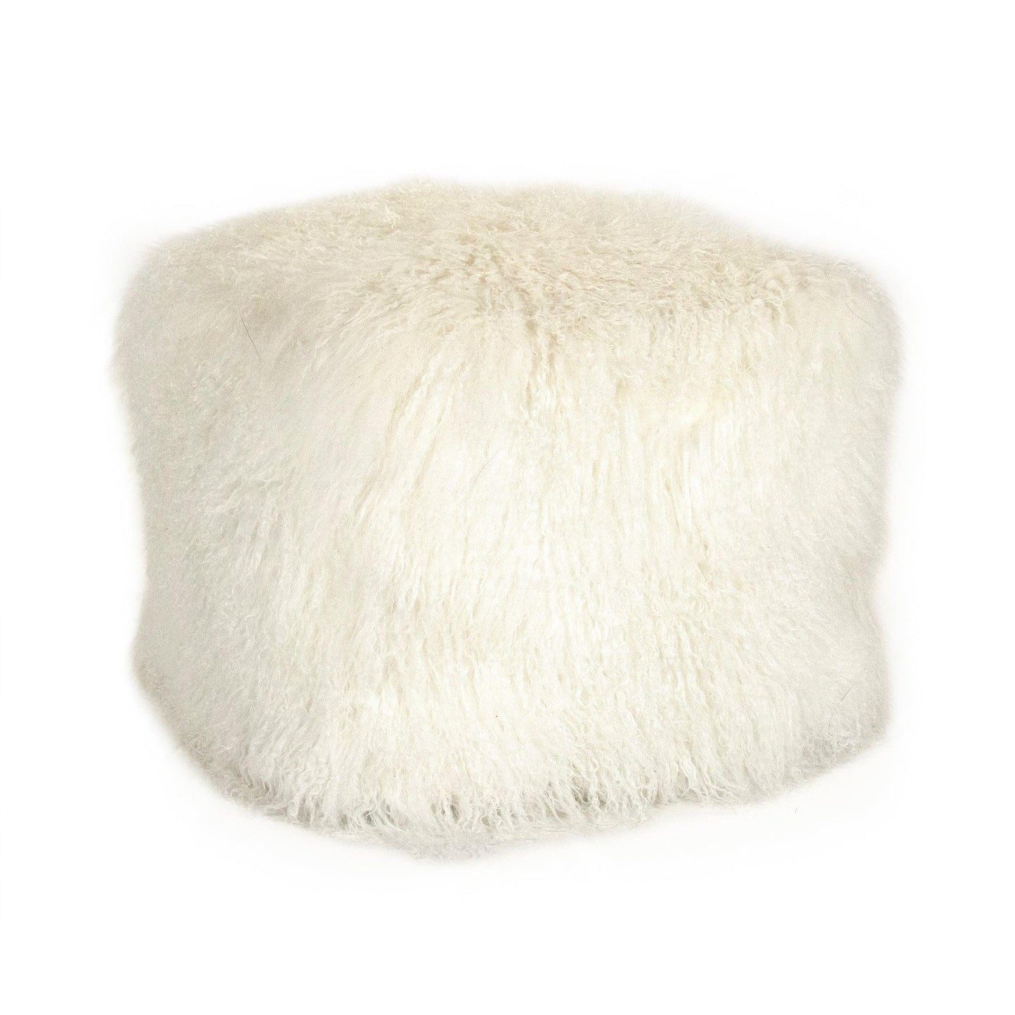 Tibetan White Lamb Fur Pillow ZTLFC-white FredCo