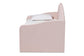 Timila Modern and Contemporary Light Pink Velvet Fabric Upholstered Twin Size Daybed with Trundle FredCo