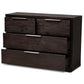 Titus Modern and Contemporary Dark Brown Finished Wood 4-Drawer Dresser FredCo