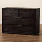Titus Modern and Contemporary Dark Brown Finished Wood 4-Drawer Dresser FredCo