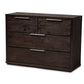 Titus Modern and Contemporary Dark Brown Finished Wood 4-Drawer Dresser FredCo