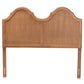 Tobin Vintage Classic and Traditional Ash Walnut Finished Wood Queen Size Arched Headboard FredCo