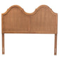 Tobin Vintage Classic and Traditional Ash Walnut Finished Wood Queen Size Arched Headboard FredCo