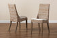 Toby Modern Bohemian Grey Rattan 2-Piece Dining Chair Set FredCo