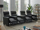 Toohey Upholstered Tufted Recliner Living Room Set Black 600181-S4B Coaster FredCo