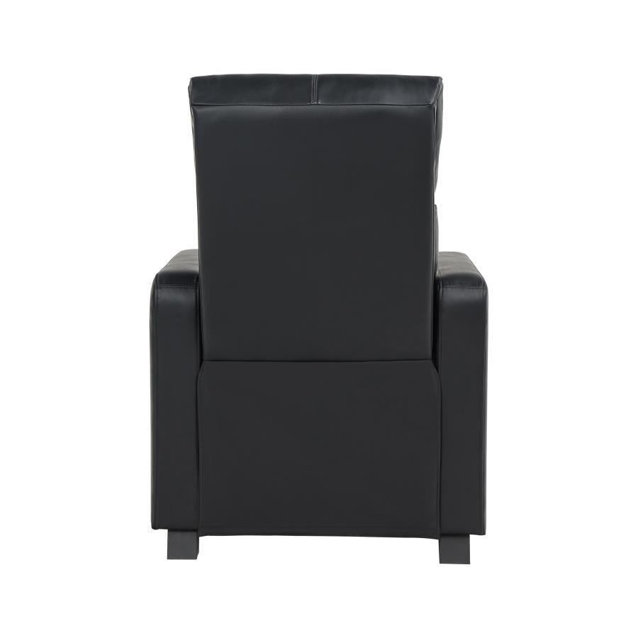 Toohey Upholstered Tufted Recliner Living Room Set Black 600181-S5A Coaster FredCo