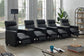 Toohey Upholstered Tufted Recliner Living Room Set Black 600181-S5B Coaster FredCo