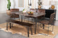 Topeka 6-piece Dining Set Mango Cocoa and Gunmetal 193851-S6 Coaster FredCo