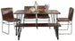Topeka 6-piece Dining Set Mango Cocoa and Gunmetal 193851-S6 Coaster FredCo