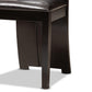 Torin Modern and Contemporary Dark Brown Faux Leather Upholstered and Dark Brown Finished Wood 5-Piece Dining Set FredCo