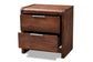 Torres Modern and Contemporary Brown Oak Finished 2-Drawer Wood Nightstand FredCo