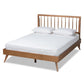 Toru Mid-Century Modern Ash Walnut Finished Wood Full Size Platform Bed FredCo