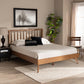 Toru Mid-Century Modern Ash Walnut Finished Wood Full Size Platform Bed FredCo