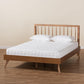 Toru Mid-Century Modern Ash Walnut Finished Wood Full Size Platform Bed FredCo