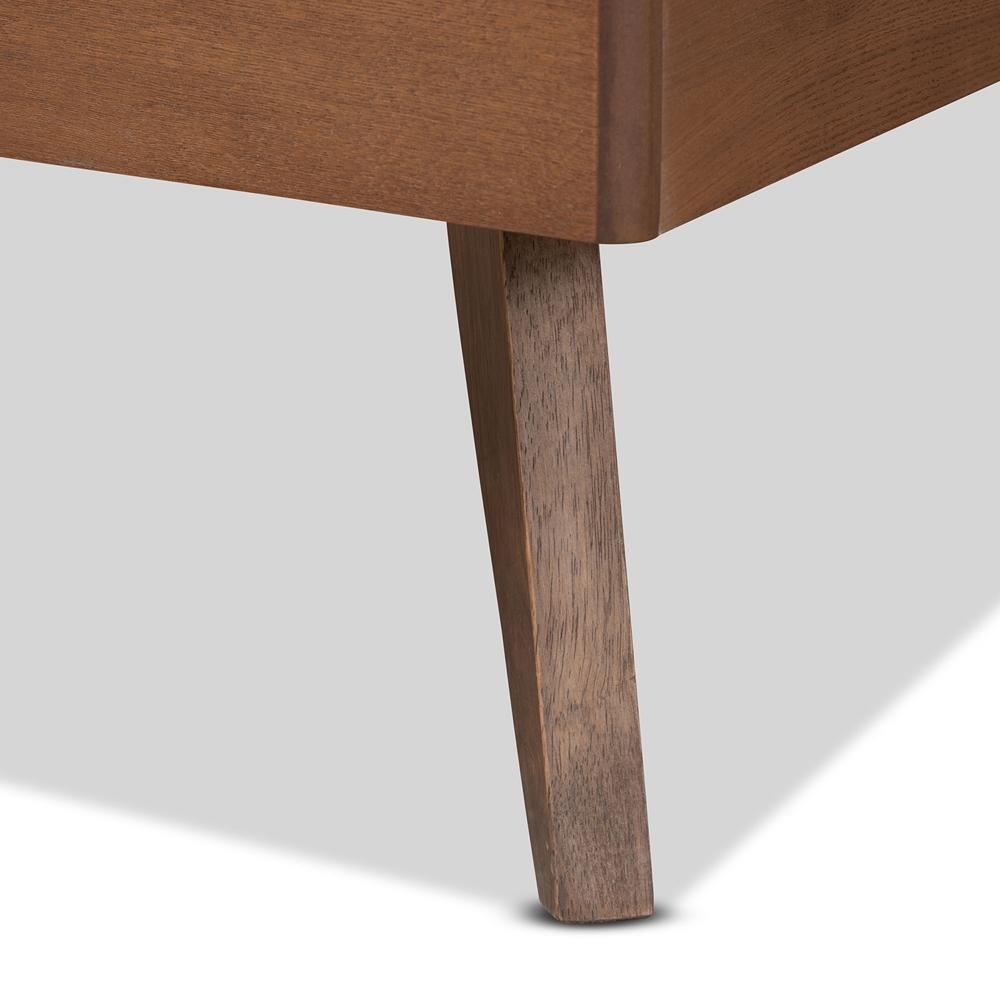 Toru Mid-Century Modern Ash Walnut Finished Wood Twin Size Platform Bed FredCo