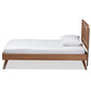 Toru Mid-Century Modern Ash Walnut Finished Wood Twin Size Platform Bed FredCo