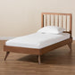 Toru Mid-Century Modern Ash Walnut Finished Wood Twin Size Platform Bed FredCo