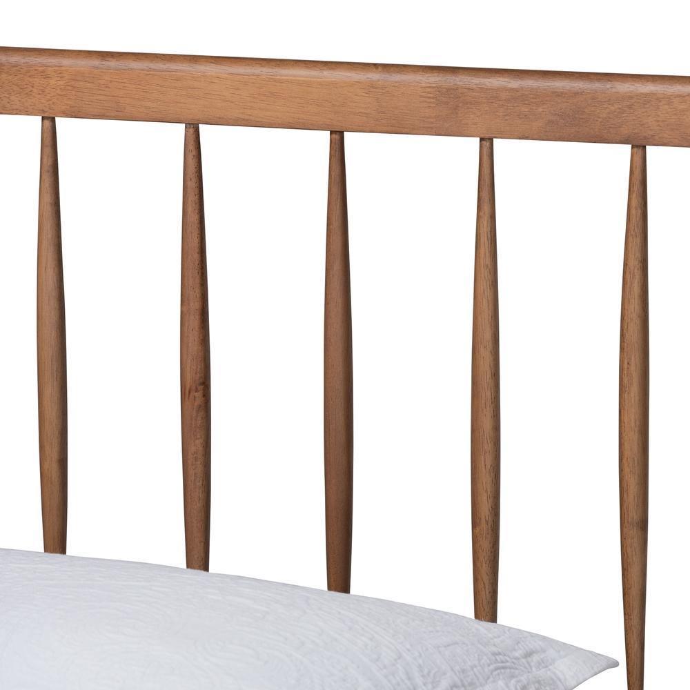 Toru Mid-Century Modern Ash Walnut Finished Wood Twin Size Platform Bed FredCo