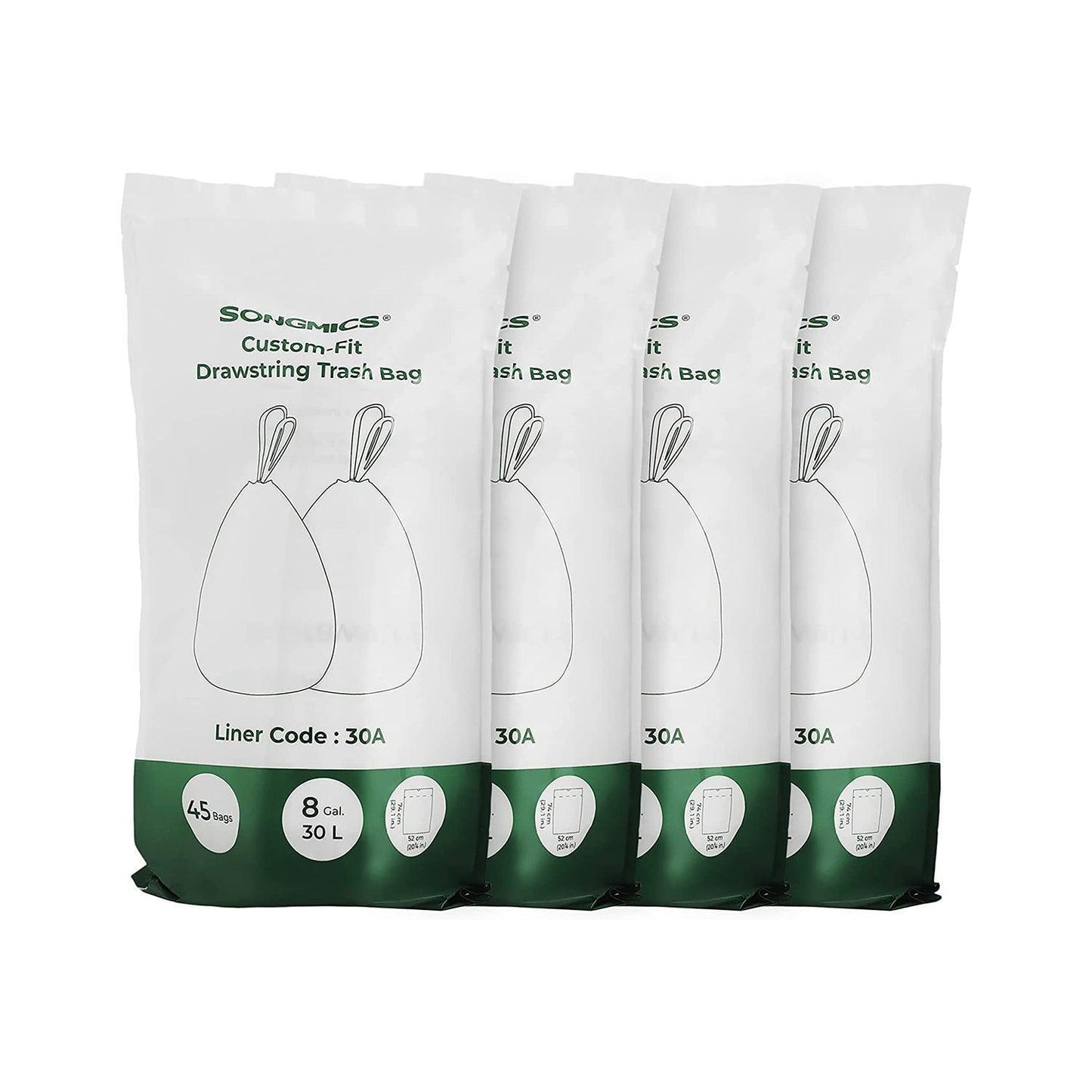 Trash Bag with Drawstring 8 Gallon FredCo