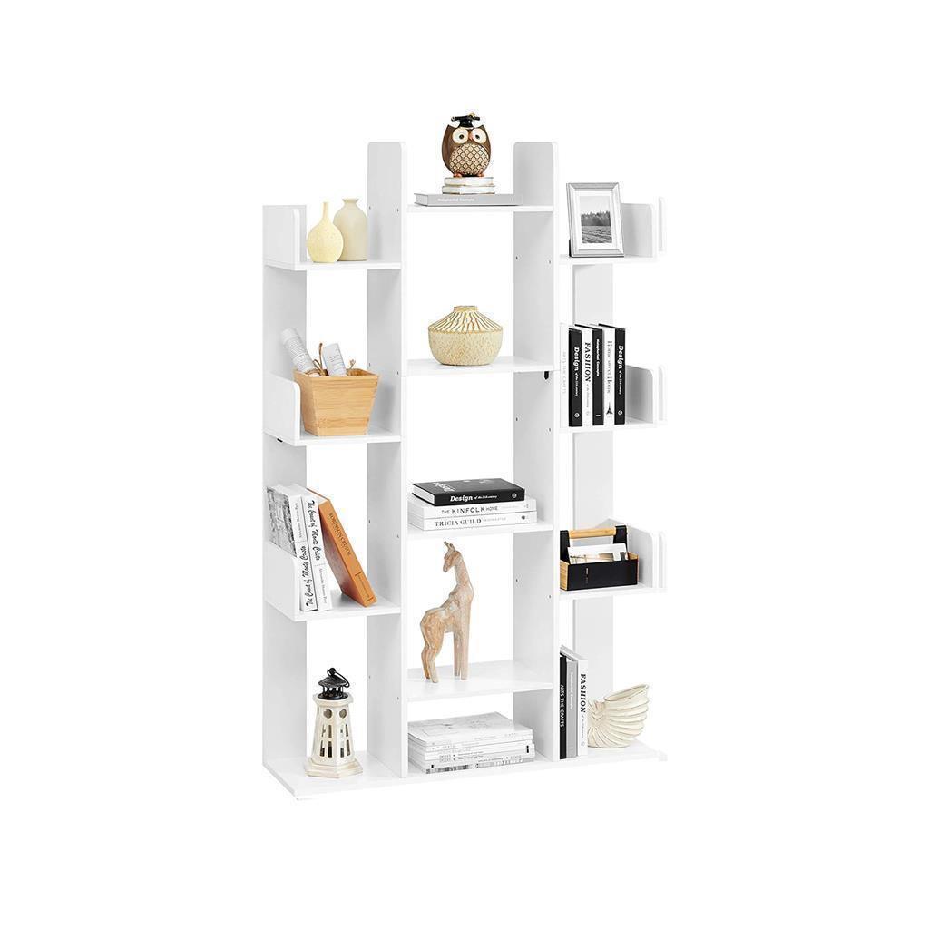 Tree-Shaped Bookcase Rustic White FredCo