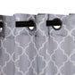 Trellis Geometric Printed Sheer Grommet Panel 2-Piece Curtain Set FredCo