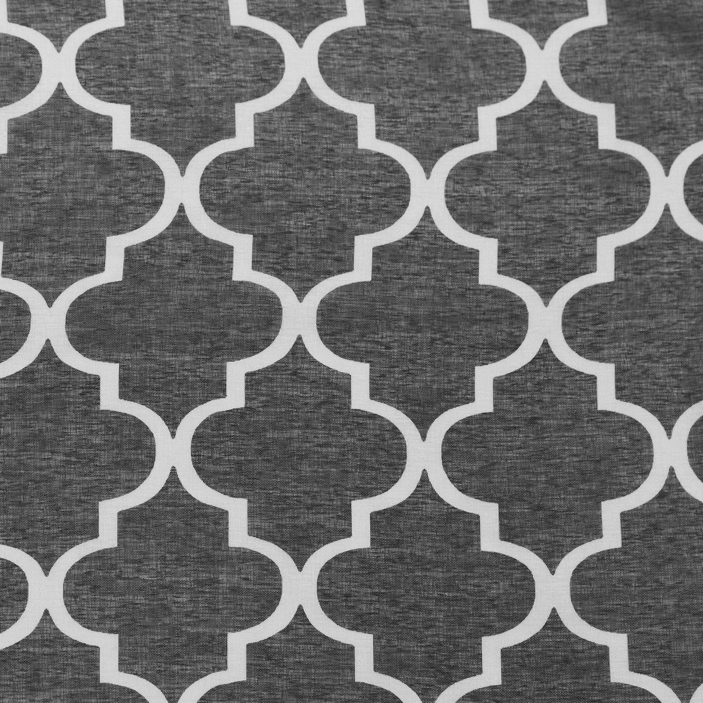Trellis Geometric Printed Sheer Grommet Panel 2-Piece Curtain Set FredCo