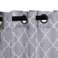 Trellis Geometric Printed Sheer Grommet Panel 2-Piece Curtain Set FredCo