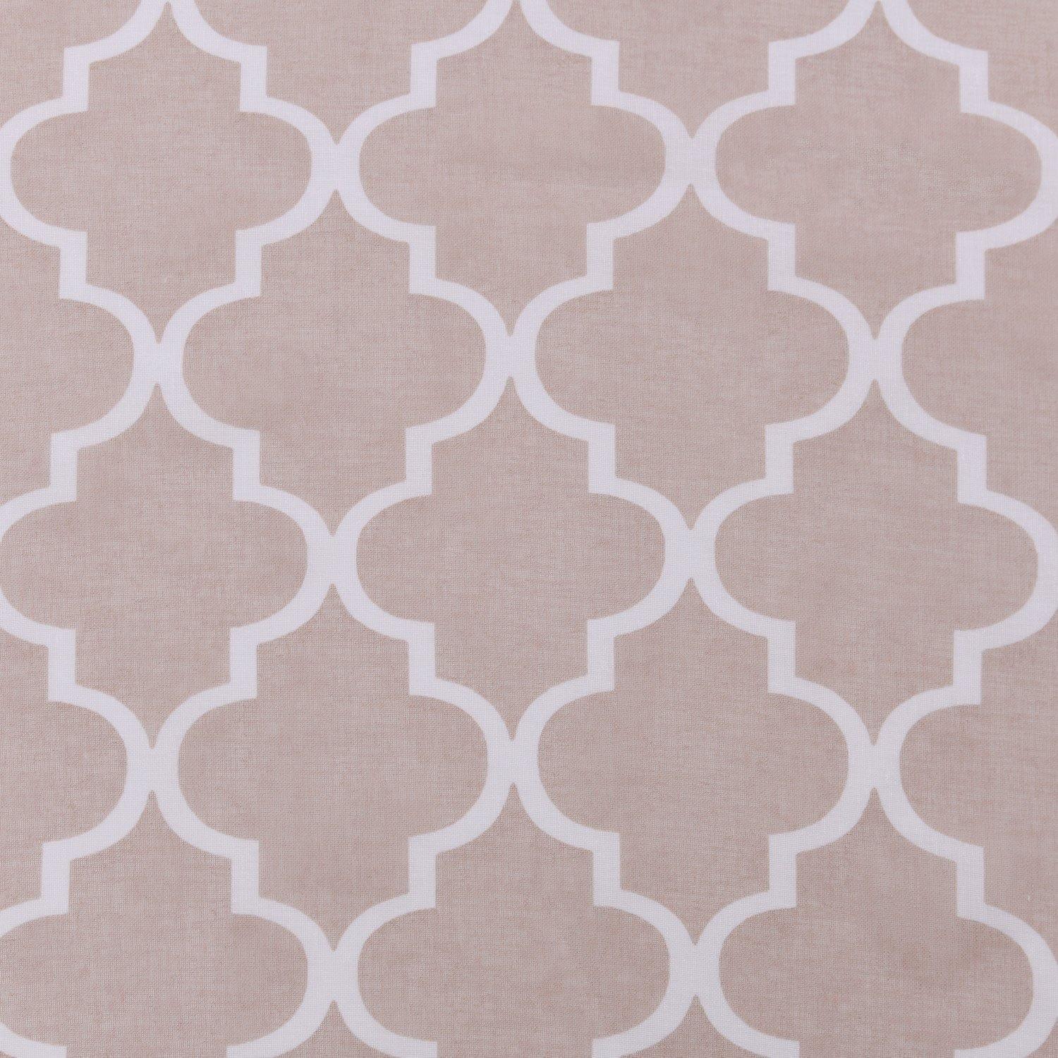Trellis Geometric Printed Sheer Grommet Panel 2-Piece Curtain Set FredCo