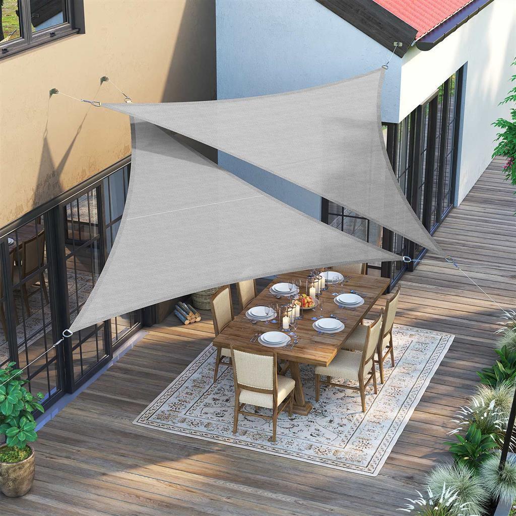 Triangle Sun Shade Sail Grey FredCo