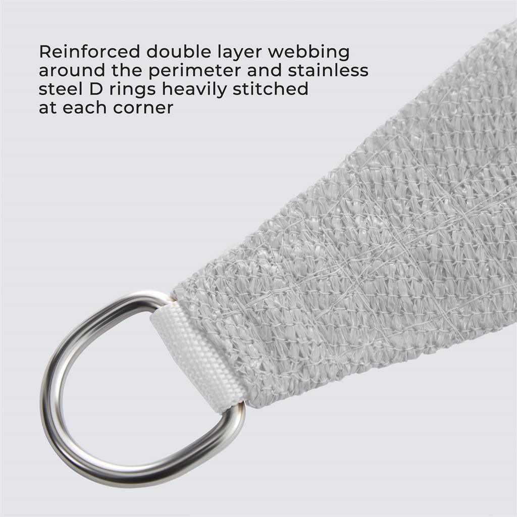Triangle Sun Shade Sail Grey FredCo