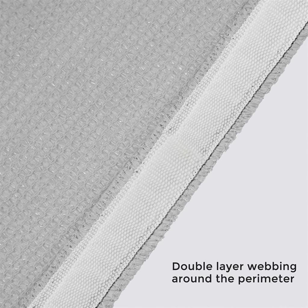 Triangle Sun Shade Sail Grey FredCo